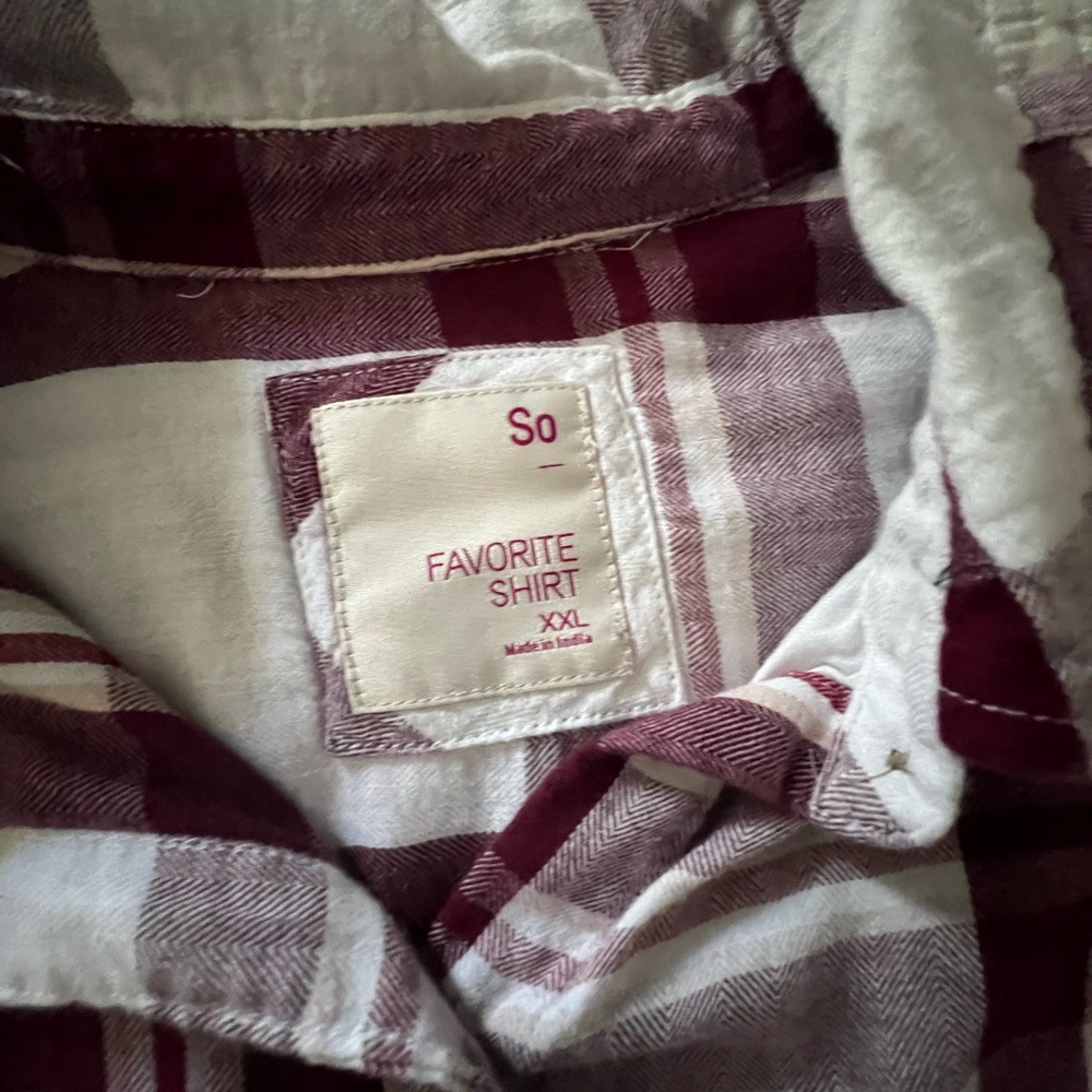 Maroon button down top - Picture 2 of 2